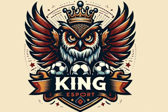 design vintage bird owl king logo