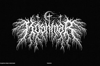 design a unique atmospheric black metal band logo