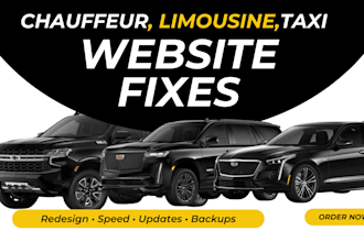 fix bugs, update rates, and speed up your limo, taxi, chauffeur website
