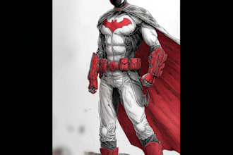 create an amazing superhero caricature character