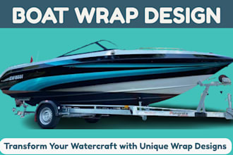 design a custom wrap for your boat, yacht, jet ski, or ship