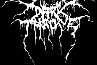 design a creepy black metal logo with sharp edges