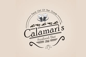 design amazing seafood bar logo