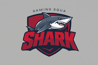 design outstanding shark esports mascot logo in very short time