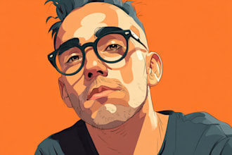 draw awesome cartoon portrait vector art people illustration