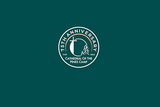 design cathedral pines summer camp anniversary logo