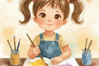 draw watercolor illustrations and children story book illustrations