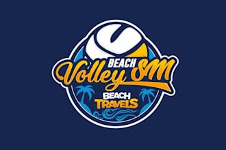 design swedish beach volleyball championship logo