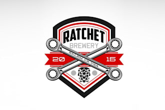 design artwork ratchet brewery logo
