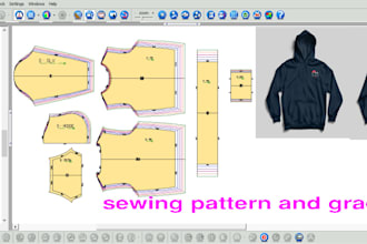 sewing pattern and grading for any garment in PDF and dxf