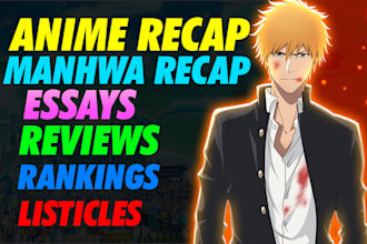 write an engaging anime or manhwa recap script