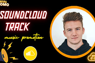 do professional soundcloud promotion for music track and active audience