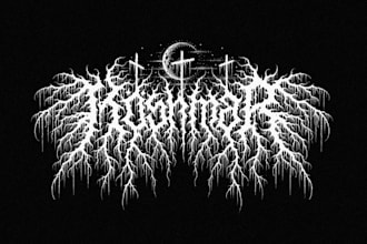 design a cold and atmospheric black metal logo