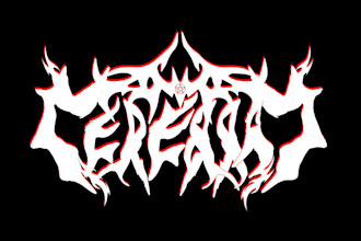 do hand draw an organic doom metal band logo