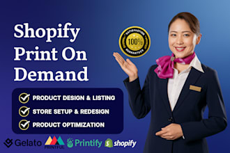 design shopify printify printful store redesign shopify website print on demand