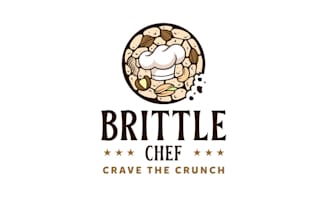 design unique deluxe nut brittle candy logo