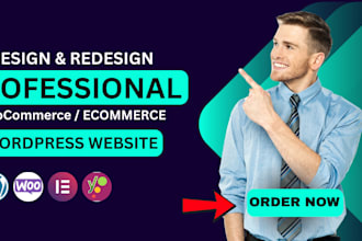 create wordpress woocommerce website, design and redesign