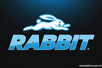 give a high quality running rabbit mascot logo  within 12 hours
