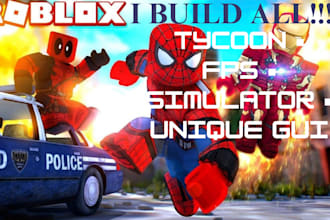 roblox tycoon full game, roblox full game development, multiplayer fps game, gui