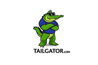 design mascot tailgator party plate logo