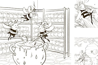 illustrate unique digital art for childerns book