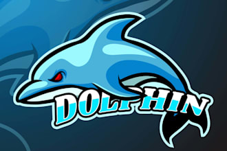 design high quality dolphin esports logo unlimited revision in 15 hours
