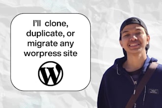 clone, duplicate, or migrate any website to new domain using wordpress