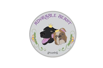 design modern trendy logo for a dog grooming salon