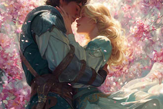 illustrate romance book cover couple art character illustration fantasy cover