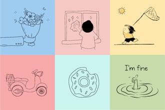 create clean, cute doodles and stickers