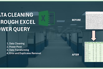 clean and transform your raw data through excel power query