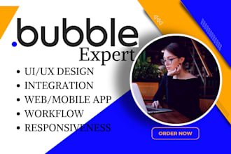 be bubble io developer, bubble app, figma to bubble io, mvp app, glide, adalo
