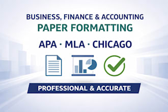 format business financial and academic documents in apa and harvard