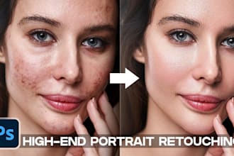 do high end natural face retouching and skin smoothing professionally