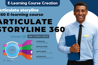 design elearning course in articulate storyline 360, rise 360,scorm,ispring, lms