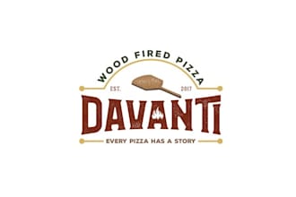 design consulting wood fired pizza logo