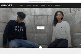 design luxury clothing website clothing brand website clothing store