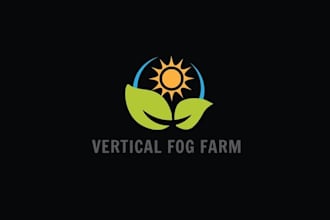 design traditional vertical fog farm logo