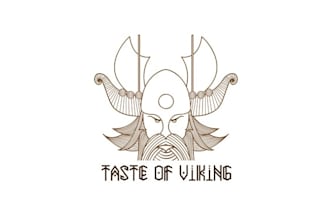 design premium classic viking brand logo
