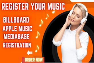register your music with billboard, apple music and mediabase for chart exposure