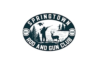design amazing spring town rod and gun club logo