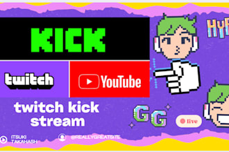 promote your twitch kick stream for more viewers, chatters and livestreaming