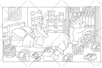 do bobbie goods, coco wyo style cute kids baby adult coloring book illustrations