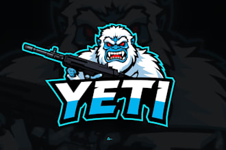 design super beautiful yeti mascot logo with unlimited revision
