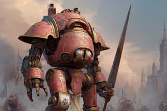 create an custom warhammer space marine portrait