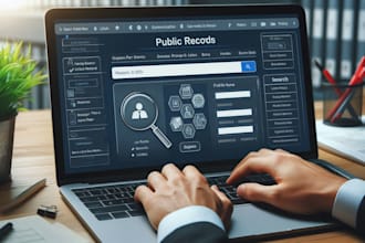 manually create accounts on various public records for you within 24 hours