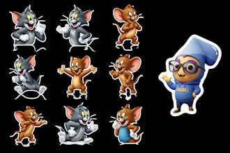 design 3d stickers and  notebook designs for cuties only