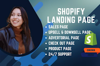 develop shopify landing page with replo, gempages and pagefly