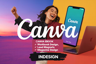 canva ebook, workbook design, magazine, booklet, worksheet design, flyer design