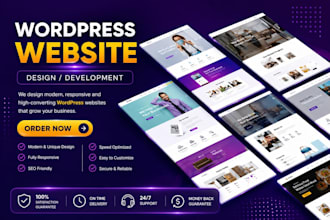 create wordpress site, wordpress business website development, website builder